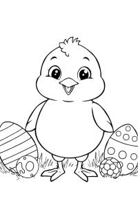 Ausmalbild Osterküken  