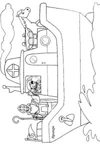 Ausmalbild Paketboot  