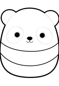 Ausmalbild Panda Stanley Squishmallows  