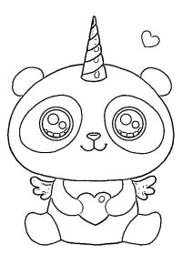 Ausmalbild Pandacorn  