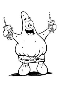 Ausmalbild Patrick Star  