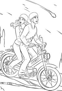 Ausmalbild Peter Parker und Mary Jane  