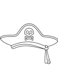 Ausmalbild Piratenhut  