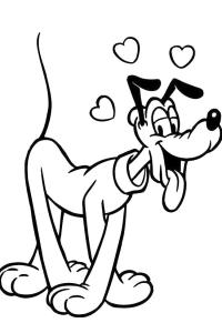 Ausmalbild Pluto ist verliebt  