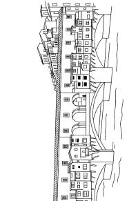 Ausmalbild Ponte Vecchio  