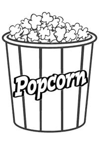 Ausmalbild Popcorn  