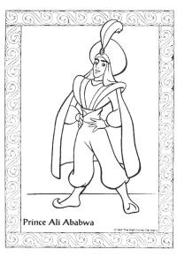 Ausmalbild Prinz Ali  