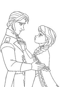 Ausmalbild Prinzen Hans und Anna  