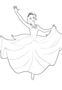 Ausmalbild Prinzessinnenkleid  