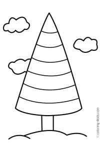 Ausmalbild Regenbogenbaum  