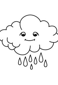 Ausmalbild Regenwolke  