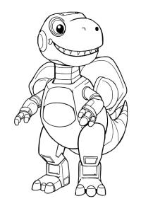Ausmalbild Roboter-Dinosaurier  