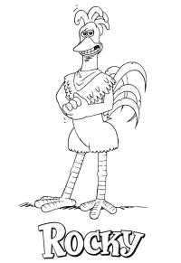 Ausmalbild Rocky Chicken Run  