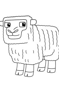 Ausmalbild Schaf Minecraft movie  