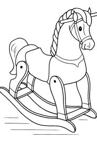 Ausmalbild Schaukelpferd  