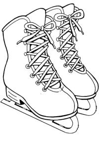Ausmalbild Schlittschuhe Eislaufen  