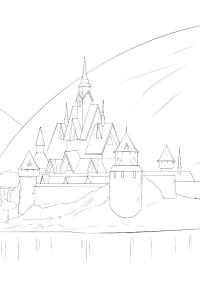 Ausmalbild Schloss Arendelle  