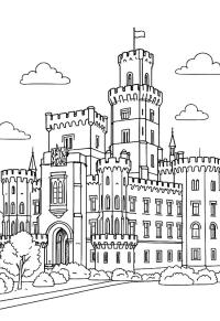Ausmalbild Schloss Hluboká nad Vltavou  
