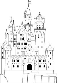 Ausmalbild Schloss Neuschwanstein  