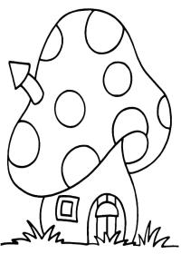 Ausmalbild Schlumpfdorf  