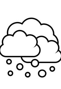 Ausmalbild Schneewolke  