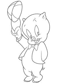 Ausmalbild Schweinchen Dick  