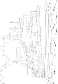 Ausmalbild SeaFrance Fähre  