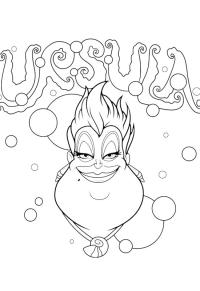 Ausmalbild Seehexe Ursula  