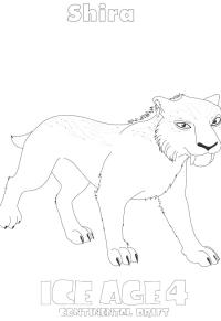 Ausmalbild Shira Ice Age 4  