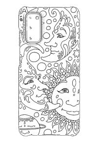 Ausmalbild Smartphone-Hülle  