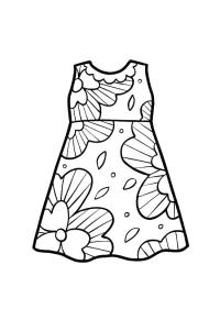 Ausmalbild Sommerkleid  