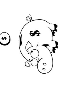 Ausmalbild Sparschwein  