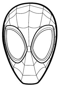 Ausmalbild Spiderman-Maske  