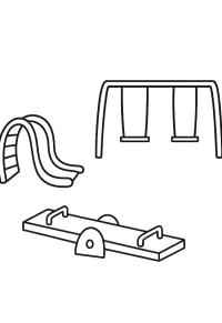Ausmalbild Spielplatz  