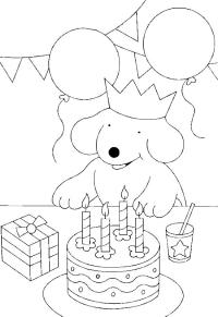 Ausmalbild Spot hat Geburtstag  