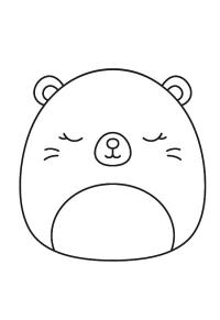 Ausmalbild Squishmallow Darlene Biber  