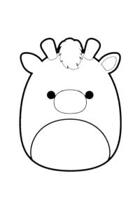 Ausmalbild Squishmallows Giraffe Gary  