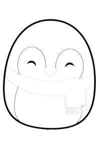 Ausmalbild Squishmallows Pinguin Luna  