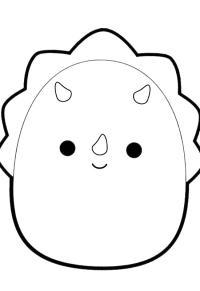Ausmalbild Squishmallows Tristan-Dinosaurier  