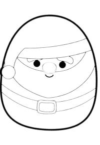 Ausmalbild Squishmallows Weihnachtsmann Nick  