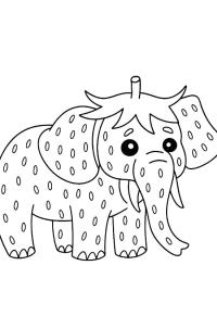 Ausmalbild Strawberry Elephant  