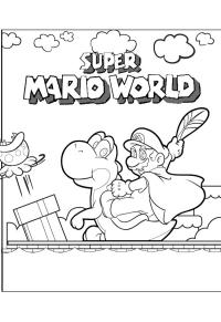 Ausmalbild Super Mario World  