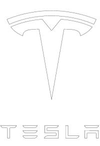 Ausmalbild Tesla logo  