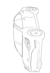 Ausmalbild Tesla Model 3  
