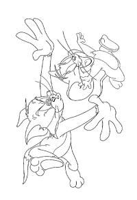 Ausmalbild Tom jagt Jerry  