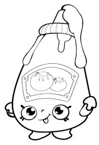 Ausmalbild Tommy Ketchup Shopkins  