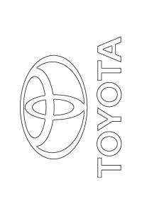 Ausmalbild Toyota logo  