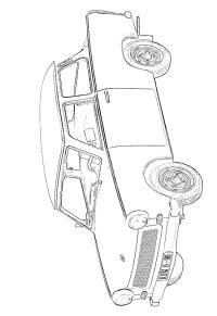 Ausmalbild Trabant 601  
