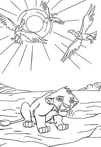 Ausmalbild Trauriger Simba  
