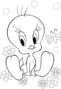 Ausmalbild Tweety  
